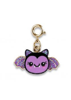 Charm It! Gold Glitter Bat Charm